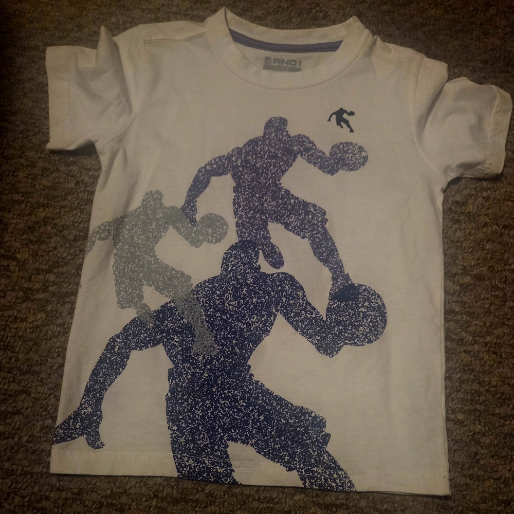 AND1 Kids Short Sleeve Tee - White and Blue